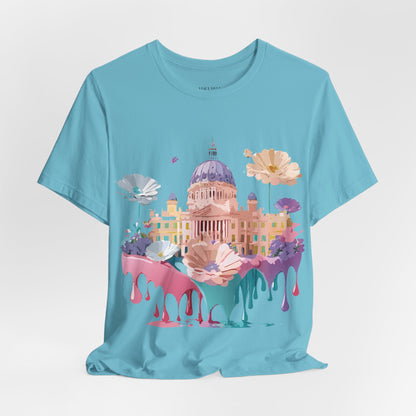Natural Cotton Tee Shirt - Beautiful Places Collection - Madrid Printify