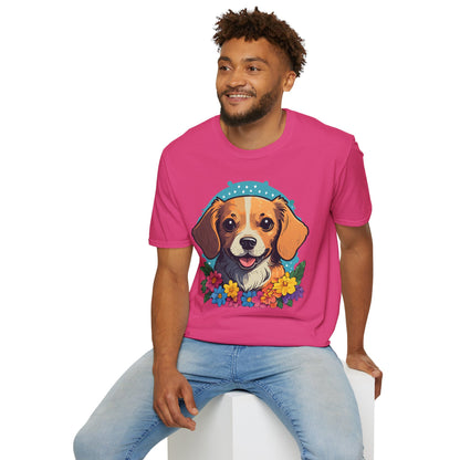 Dog Shirt Unisex Animal Tee Softstyle Cotton Ring Spun Comfort