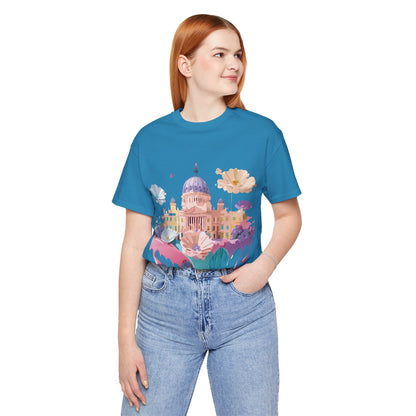 Natural Cotton Tee Shirt - Beautiful Places Collection - Madrid Printify