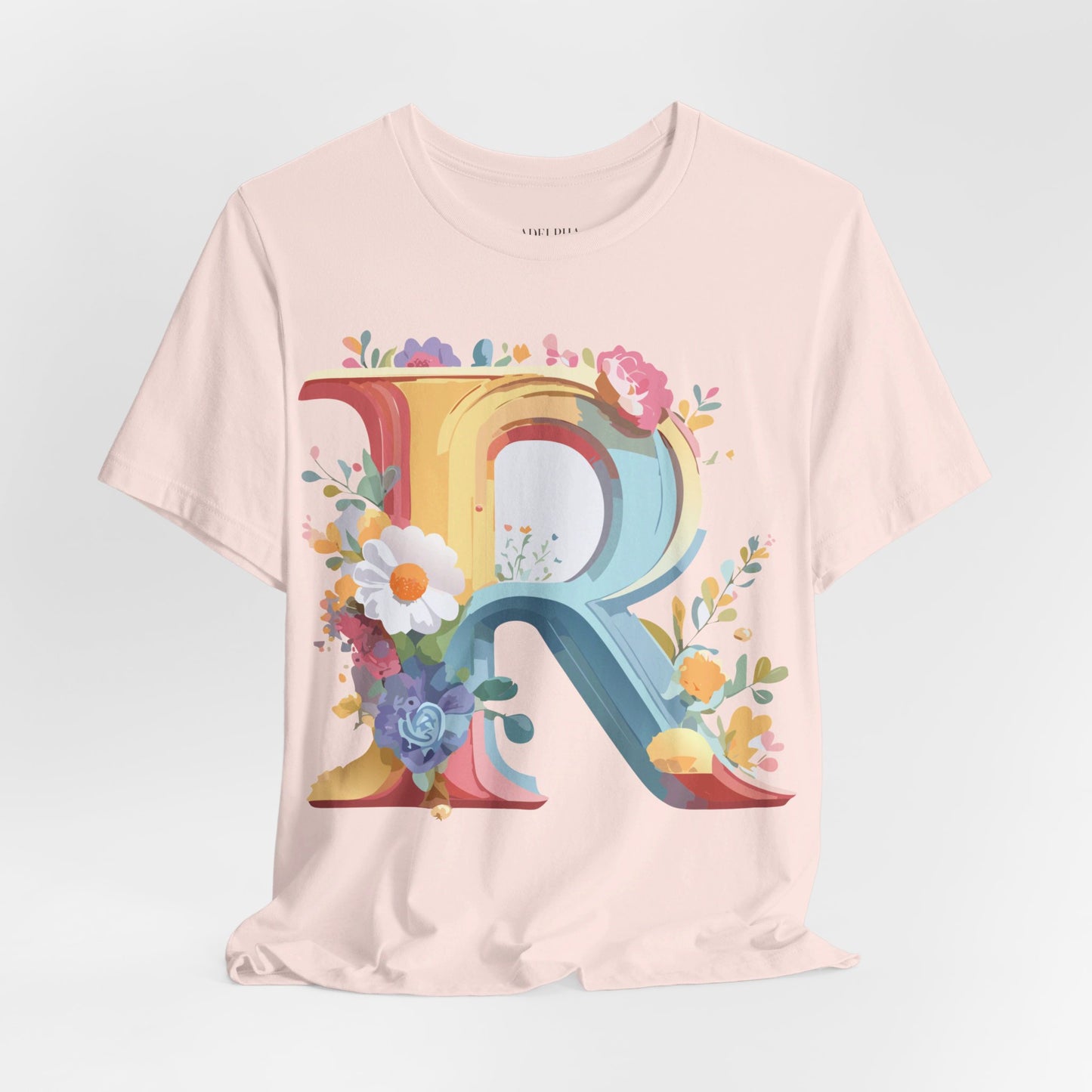 T-Shirt aus natürlicher Baumwolle – Letters Collection – R