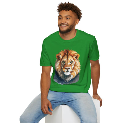 Lion Shirt Unisex Animal Tee Gildan Softstyle 64000 100 Percent Ring Spun Cotton