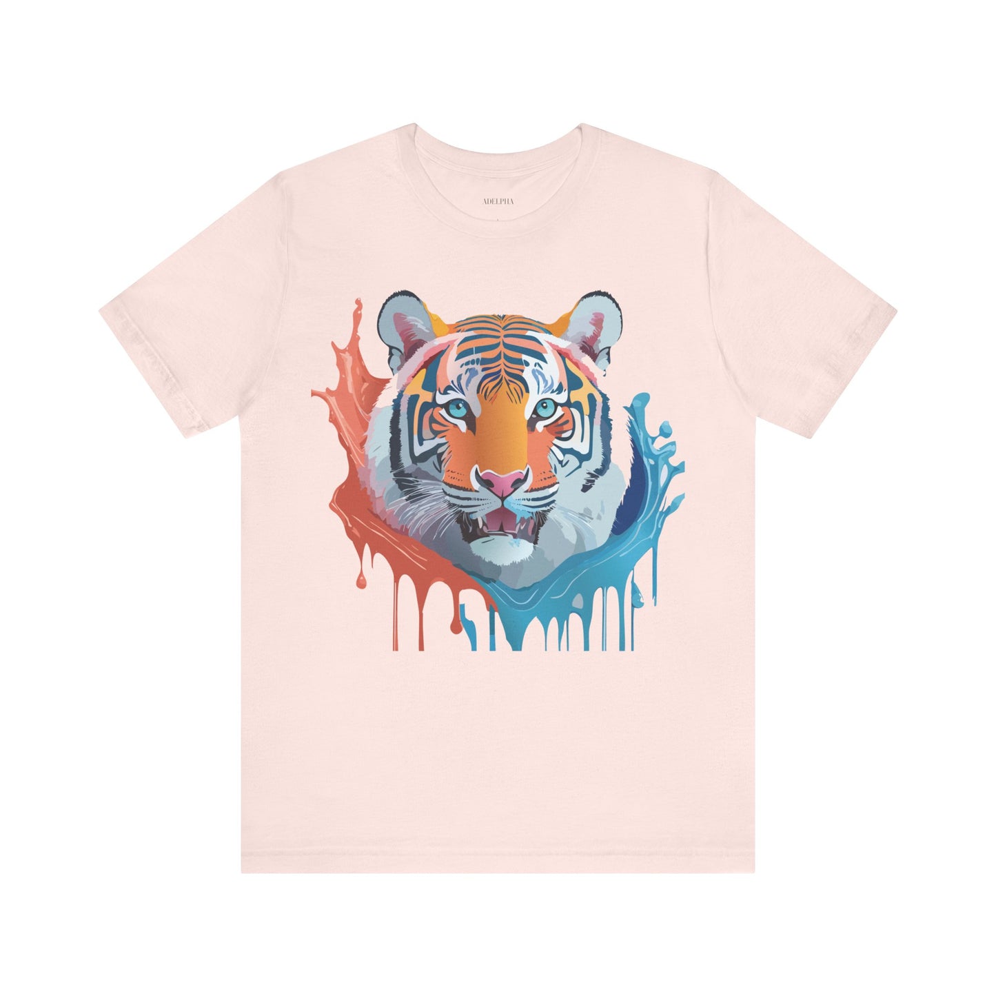 Natural Cotton Tee Shirt with Tiger