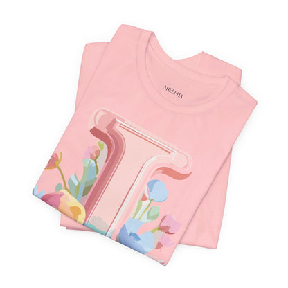Natural Cotton Tee Shirt - Letters Collection - I Printify