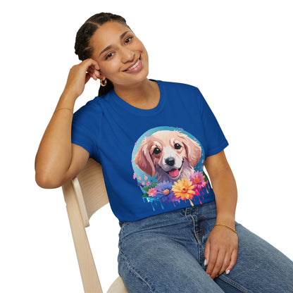 Unisex Dog Shirt Animal Tee Gildan Softstyle 64000 100 Percent Cotton