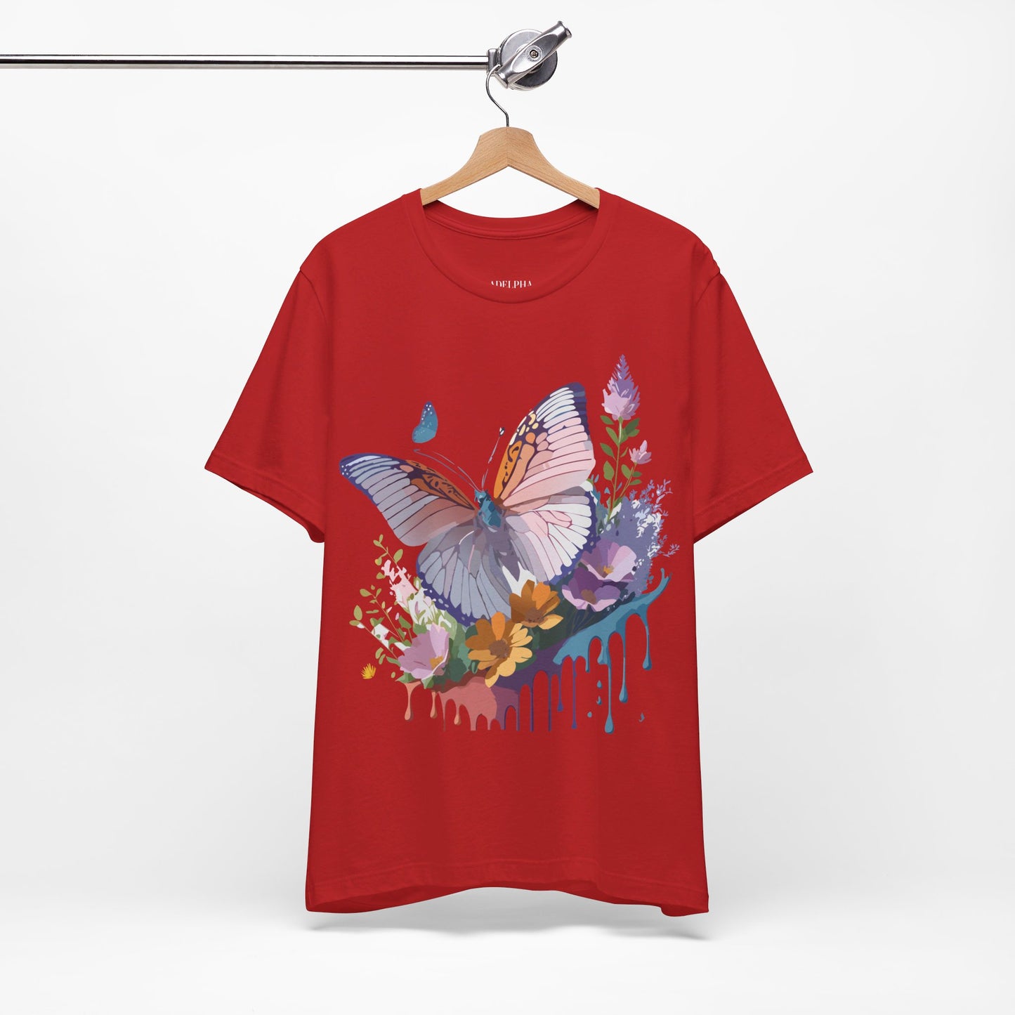 T-shirt en coton naturel avec papillon