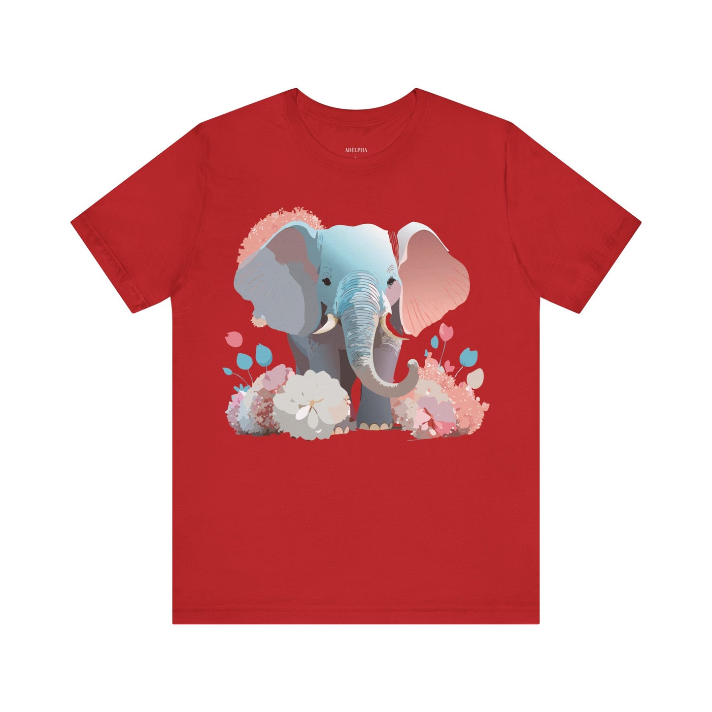 Natural Cotton Tee Shirt with Elephant