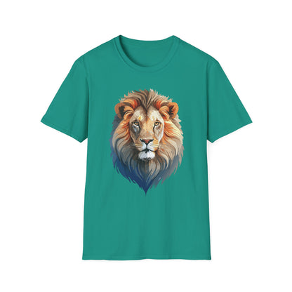 Gildan Softstyle Lion Print T Shirt Floral Tee For Unisex Everyday Comfort