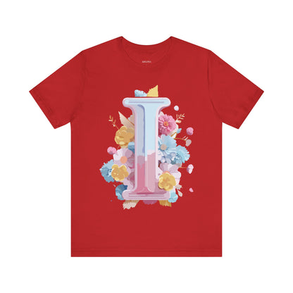 Natural Cotton Tee Shirt - Letters Collection - I Printify