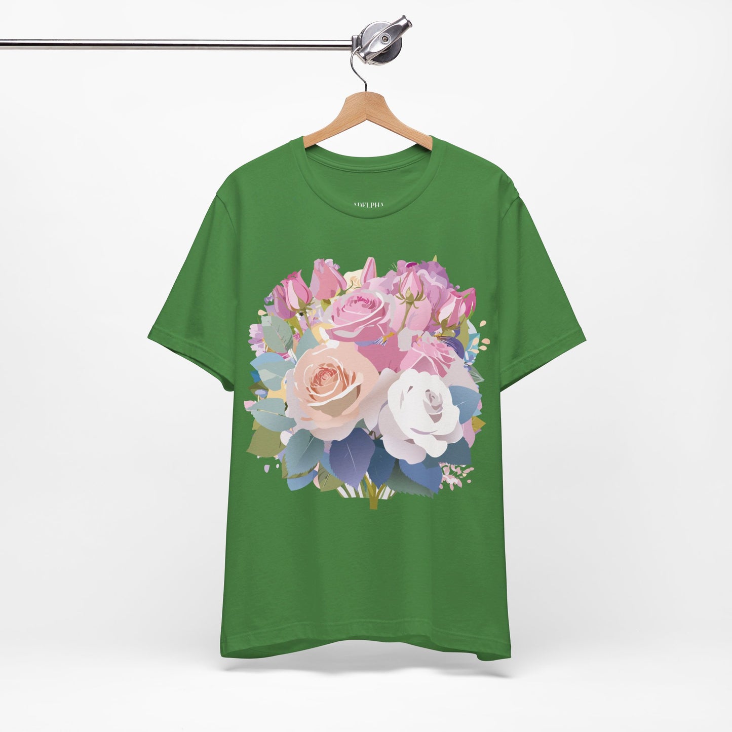 T-Shirt aus natürlicher Baumwolle mit Blumen