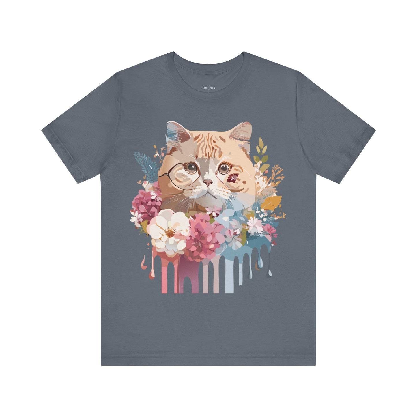 T-Shirt aus natürlicher Baumwolle mit Katze