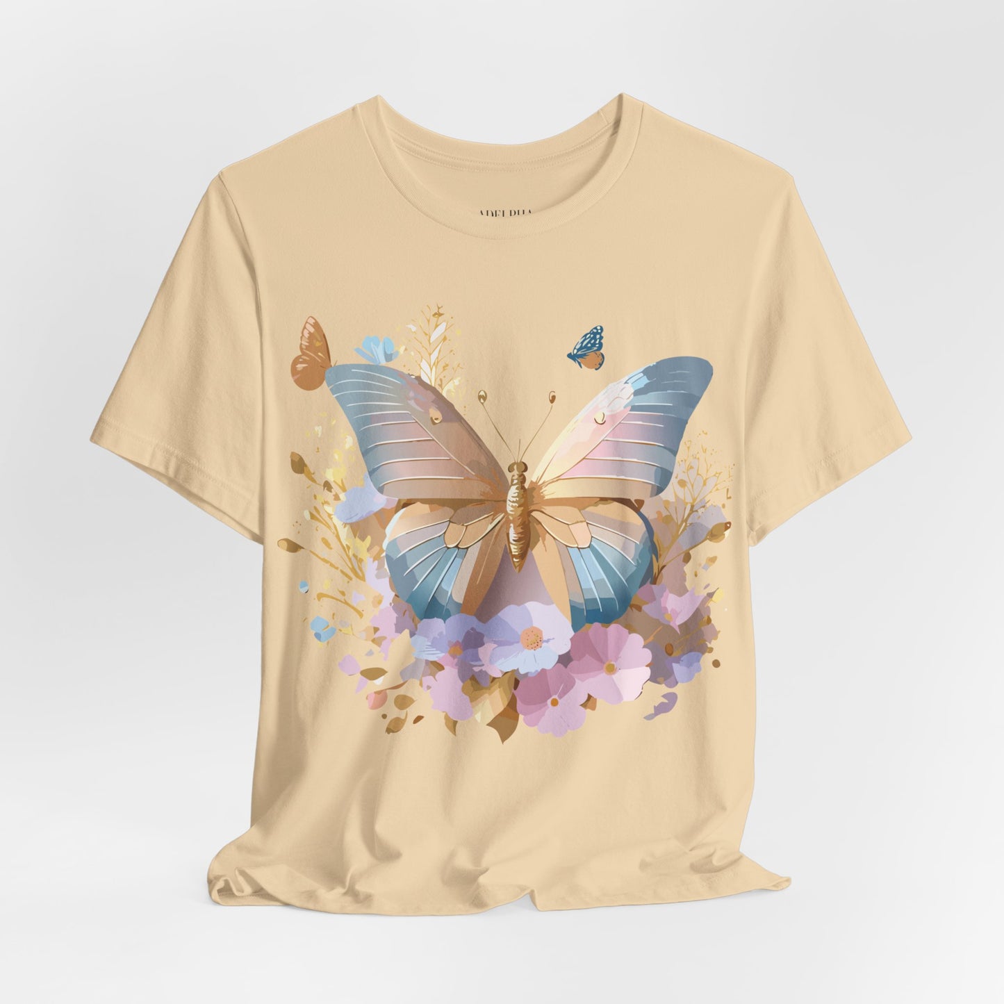 T-shirt en coton naturel avec papillon