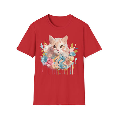 Unisex Cat Shirt Kitten Tee Cat Lover Tee Softstyle 64000 Gildan
