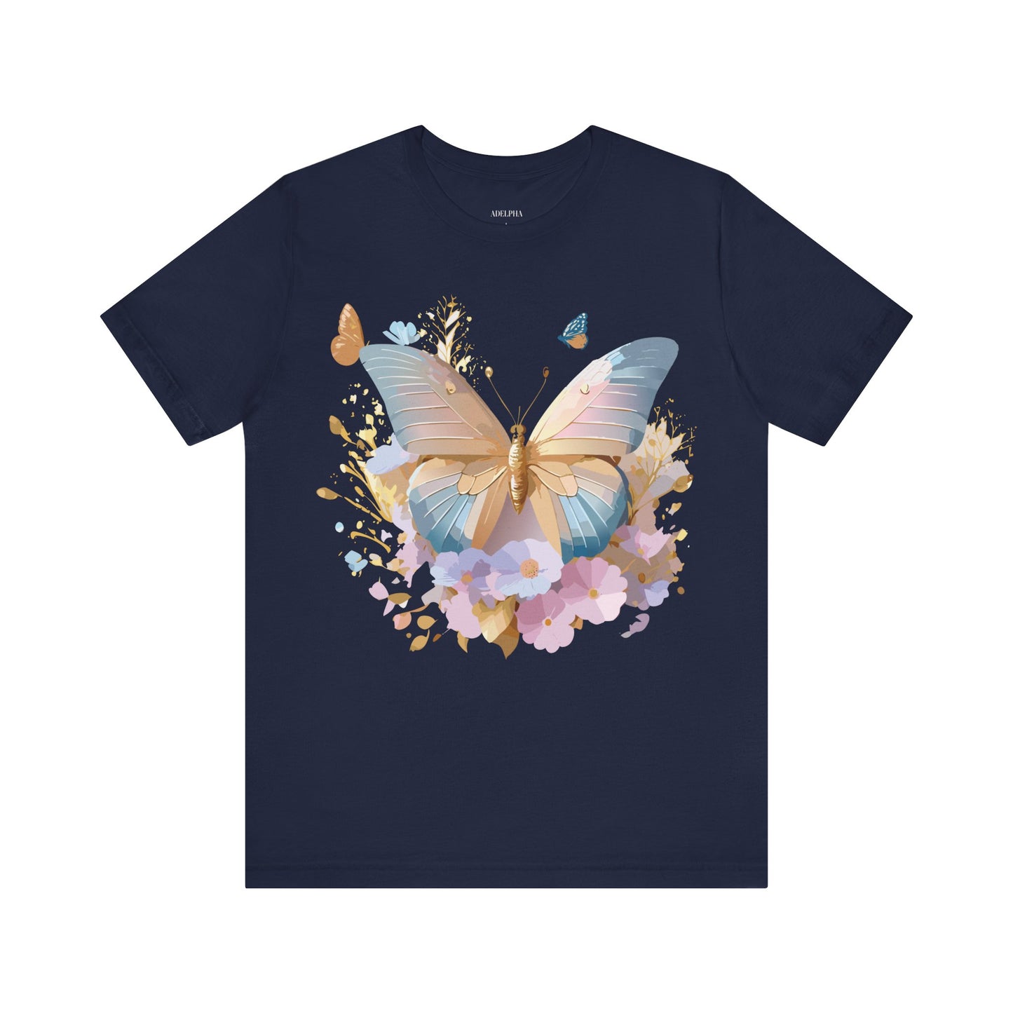 T-Shirt aus natürlicher Baumwolle mit Schmetterling