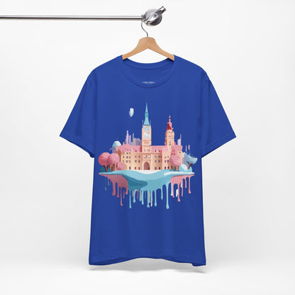 Natural Cotton Tee Shirt - Beautiful Places Collection - Prague Printify