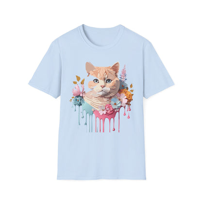 Cat Shirt Unisex Kitten Tee Softstyle Gildan 64000 Cotton Tee
