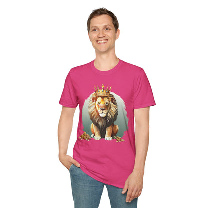 Unisex Lion Shirt Animal Tee Softstyle Gildan 64000 100 Percent Cotton Tee