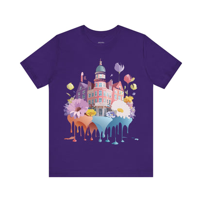 Natural Cotton Tee Shirt - Beautiful Places Collection - Amsterdam Printify