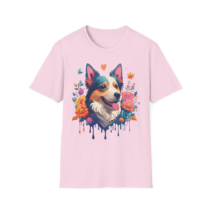 Animal Print Dog Shirt Unisex Softstyle Cotton Tee For Pet Lovers