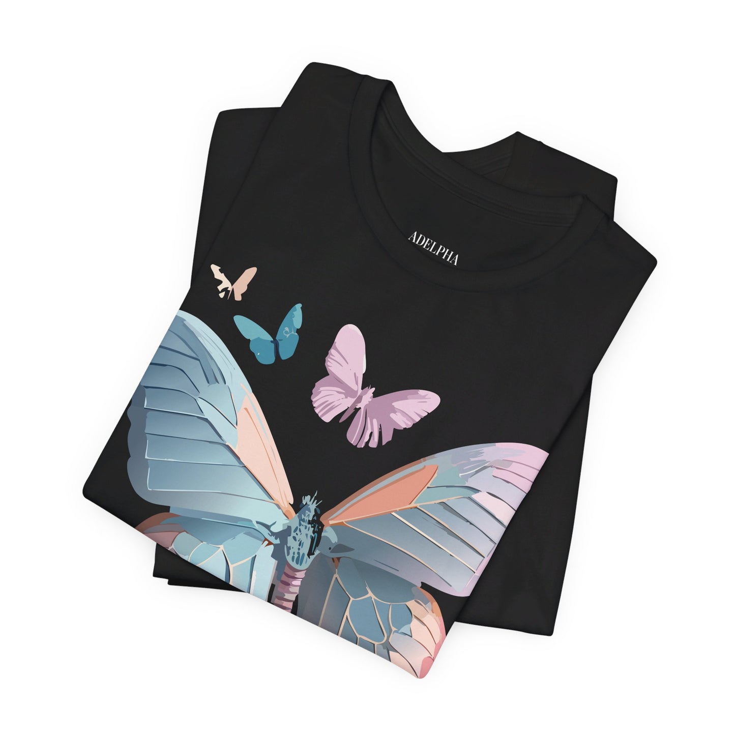 T-shirt en coton naturel avec papillon