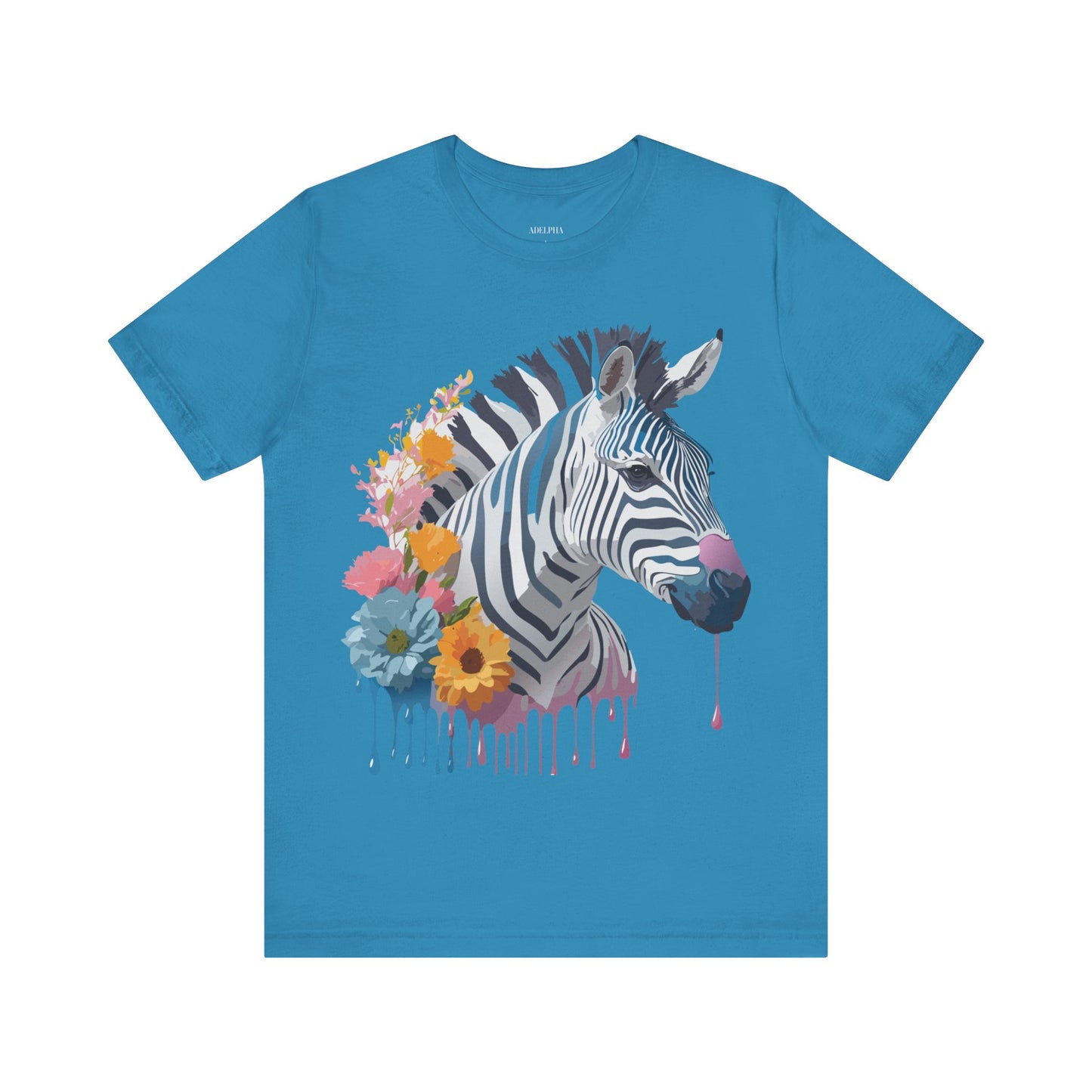 Natural Cotton Tee Shirt with Zebra