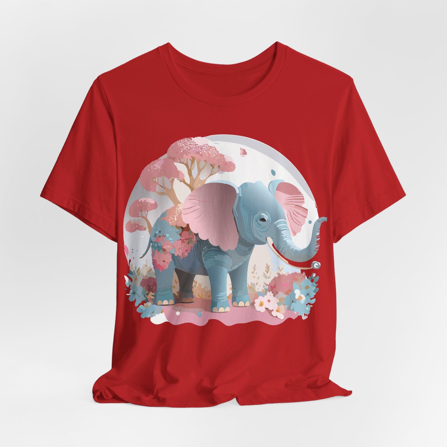 Natural Cotton Tee Shirt with Elephant