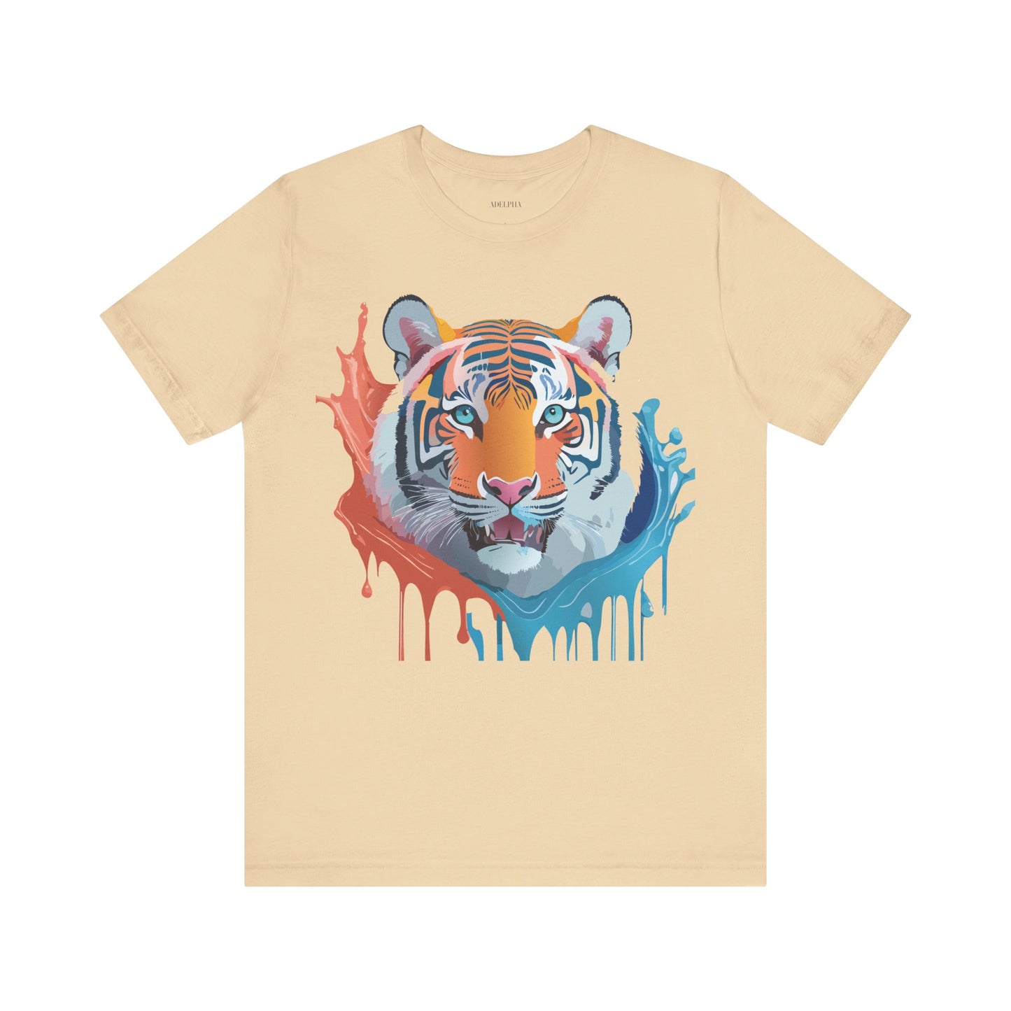 Natural Cotton Tee Shirt with Tiger