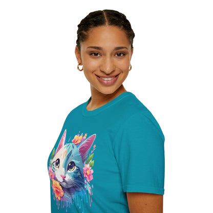 Cat Shirt Unisex Cat Lover Tee Premium Gildan Softstyle 64000 Lightweight