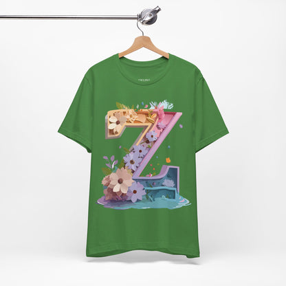 Natural Cotton Tee Shirt - Letters Collection - Z Printify