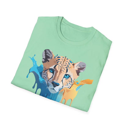 Unisex Cheetah Print Tee Softstyle Gildan 64000 Ring Spun Cotton Tee