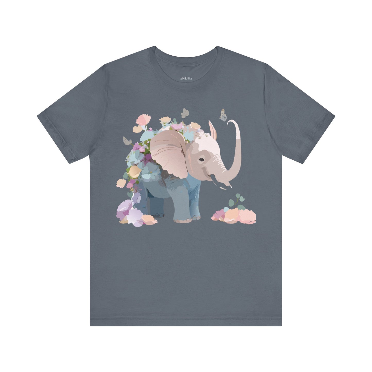 T-Shirt aus natürlicher Baumwolle mit Elefant