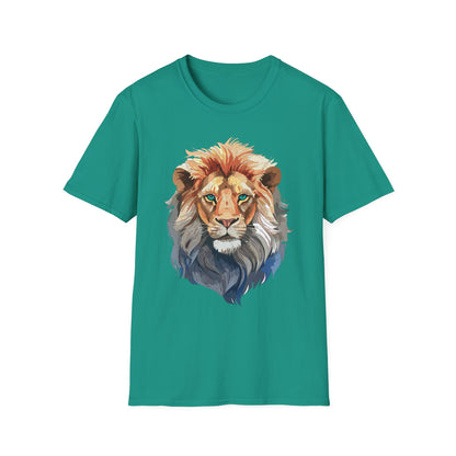 Floral Lion Shirt Unisex Tee Softstyle Gildan 64000 Comfort Fit