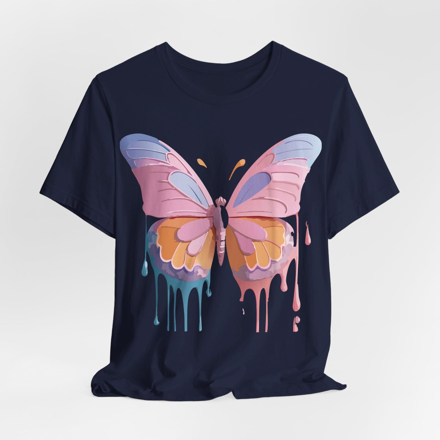 T-Shirt aus natürlicher Baumwolle mit Schmetterling