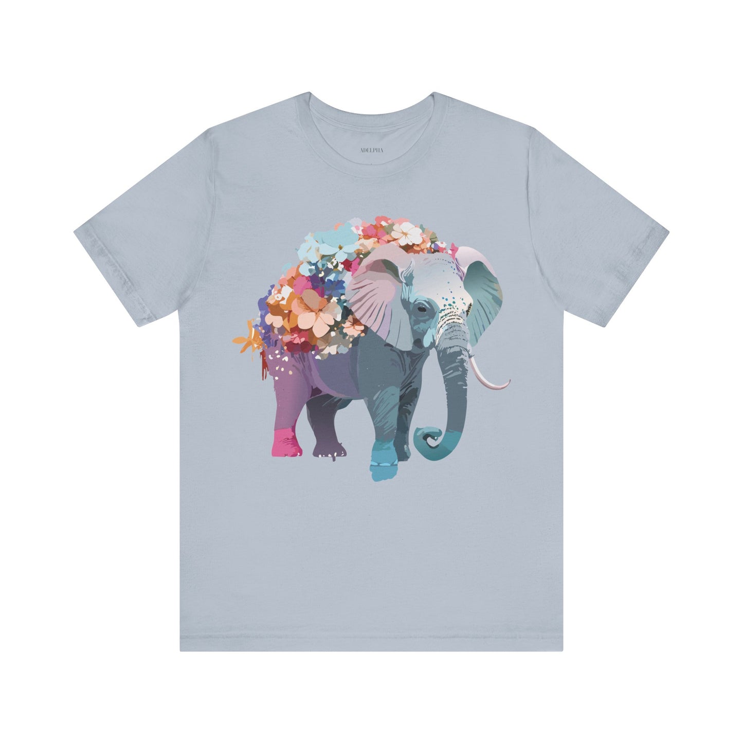 Natural Cotton Tee Shirt with Elephant