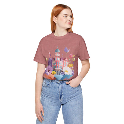 Natural Cotton Tee Shirt - Beautiful Places Collection - Amsterdam Printify