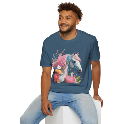 Horse Shirt Unisex Gildan Softstyle 64000 Cotton Tee With Animals