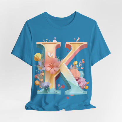 Natural Cotton Tee Shirt - Letters Collection - K Printify