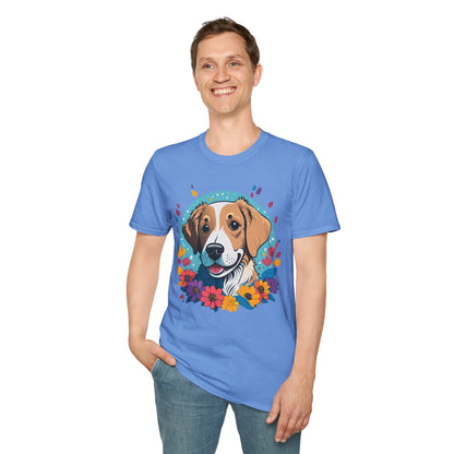 Unisex Dog Shirt Animal Print Tee Gildan Softstyle 64000 Cotton