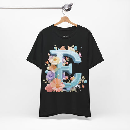 Natural Cotton Tee Shirt - Letters Collection - E Printify