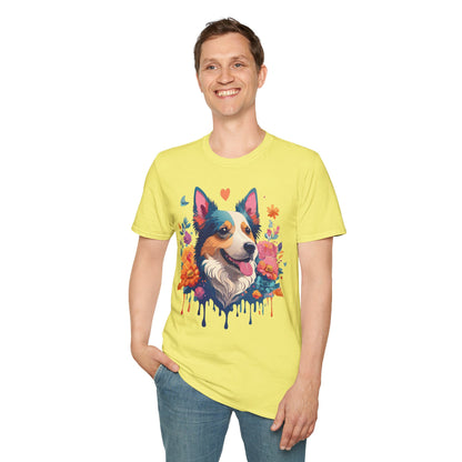 Animal Print Dog Shirt Unisex Softstyle Cotton Tee For Pet Lovers