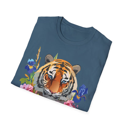 Unisex Tiger Shirt Softstyle Graphic Tee 100 Percent Cotton Apparel