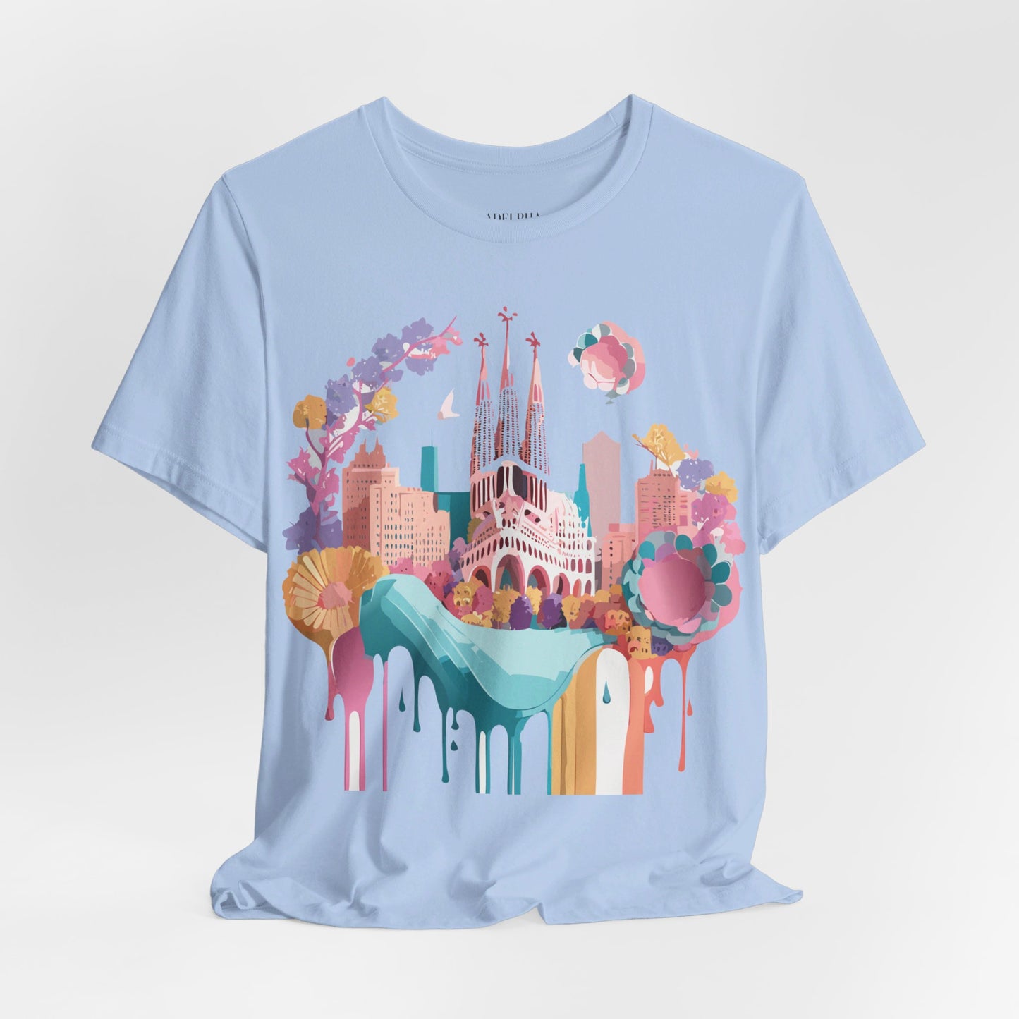 T-Shirt aus natürlicher Baumwolle – Kollektion „Beautiful Places“ – Barcelona