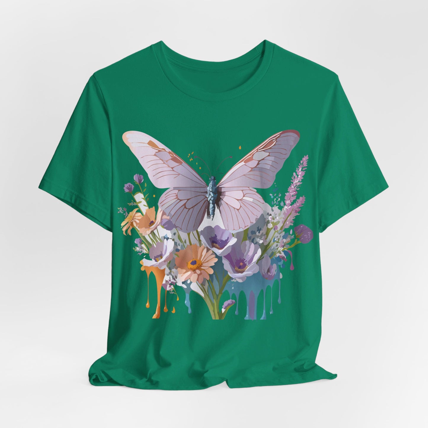 T-Shirt aus natürlicher Baumwolle mit Schmetterling