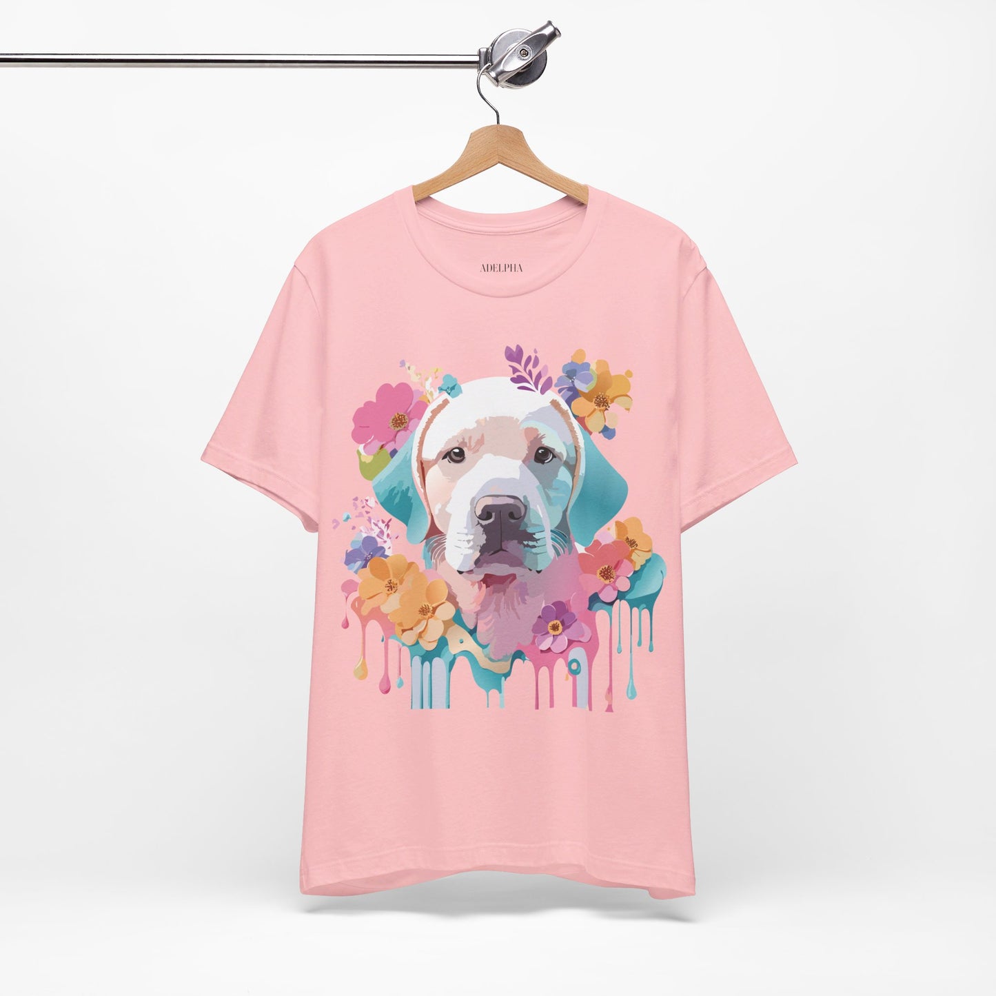 Natural Cotton Tee Shirt with Dog