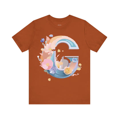 Natural Cotton Tee Shirt - Letters Collection - G Printify