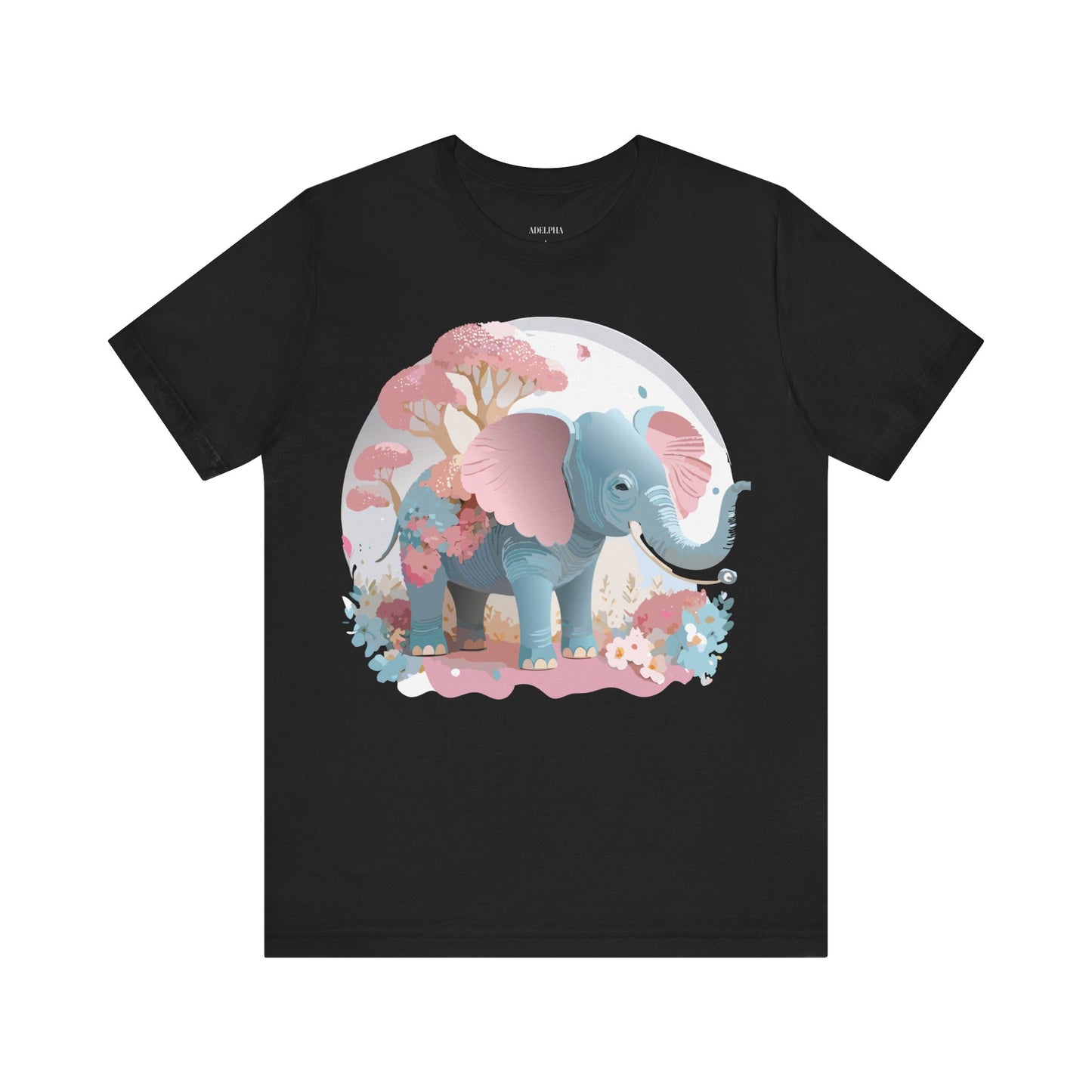 Natural Cotton Tee Shirt with Elephant