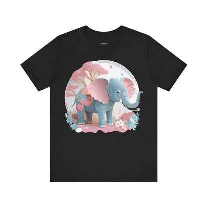 Natural Cotton Tee Shirt with Elephant Printify