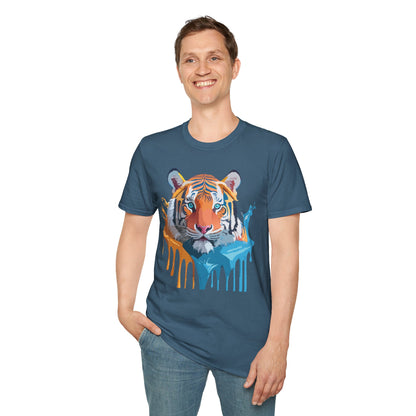 Tiger Shirt Unisex Animal Tee Ring Spun Cotton Gildan Softstyle Short Sleeve