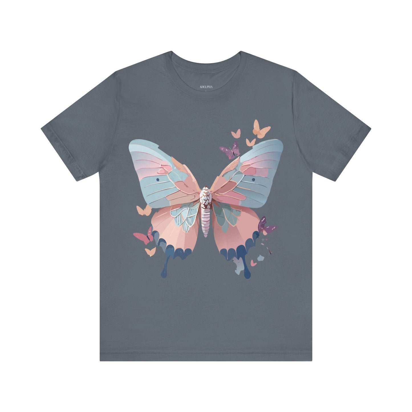 T-shirt en coton naturel avec papillon