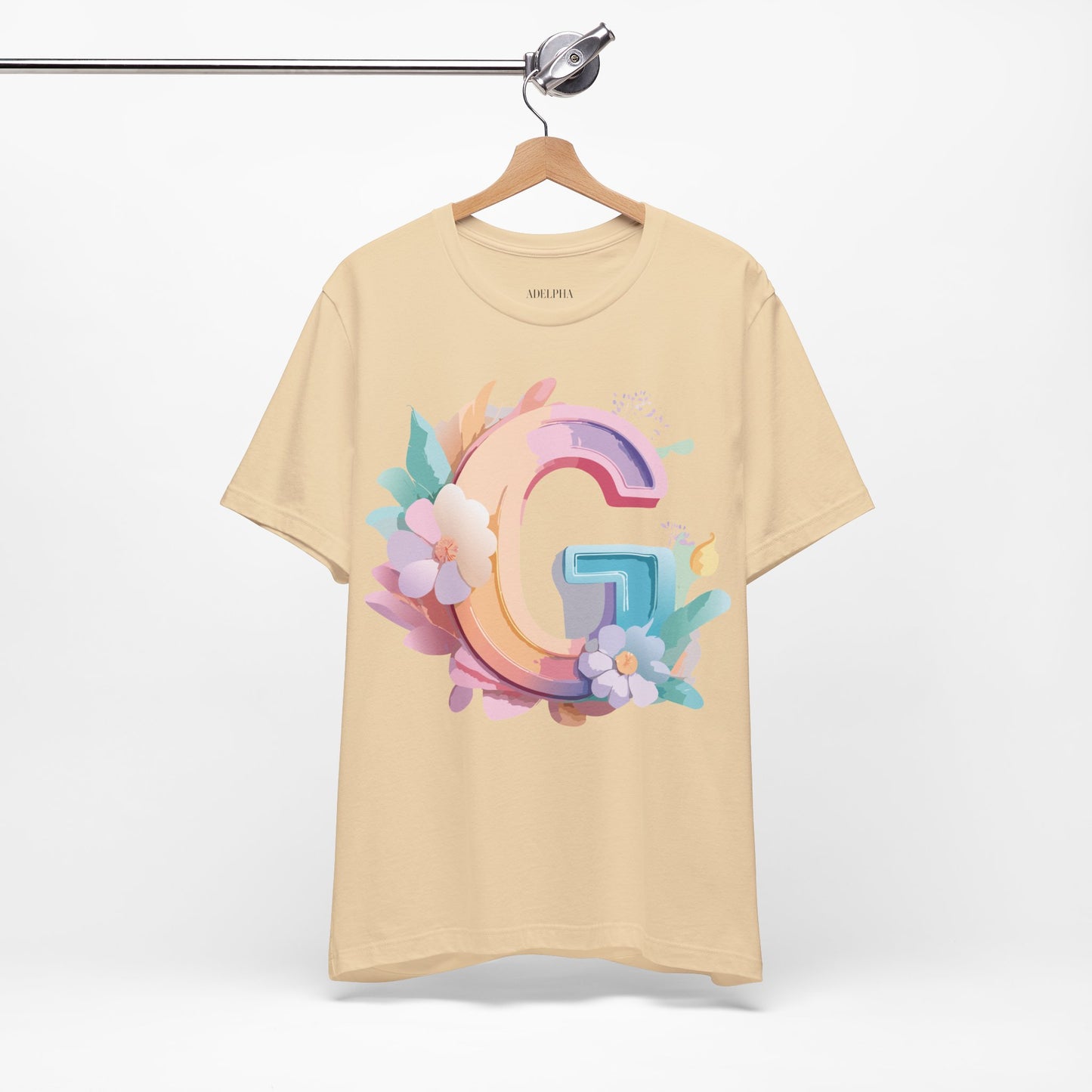 Natural Cotton Tee Shirt - Letters Collection - G