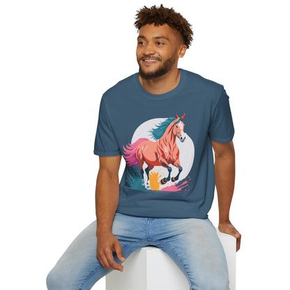 Unisex Horse Shirt Tee Gildan Softstyle 64000 Premium Ringspun Cotton